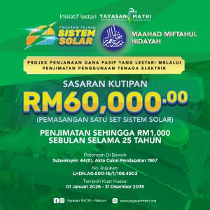 Tajaan Panel Solar Madrasah Miftahul Hidayah 1.0