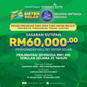 Tajaan Panel Solar Madrasah Miftahul Hidayah 1.0